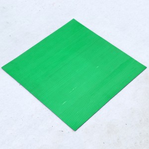 Anti-Abrasive green color Ribbed Rubber sheet rubber flooring mat for workbench